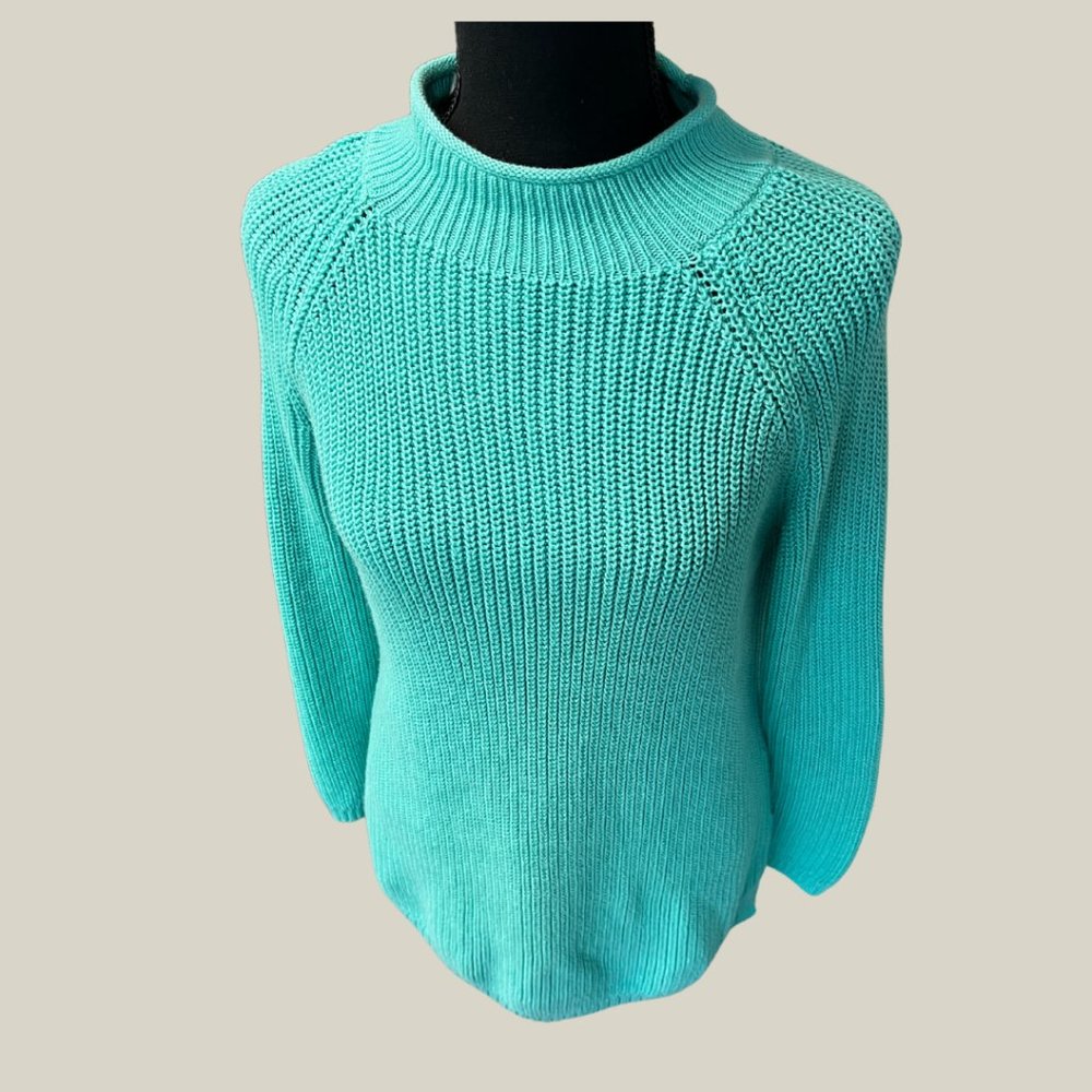 Talbots - Green Sweater - Size S - Knit - like new - 0365LR-01A